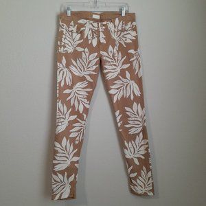 Mother The Looker Tropical Gateway Dark Slim Leg Pants Twill Women's Size 29